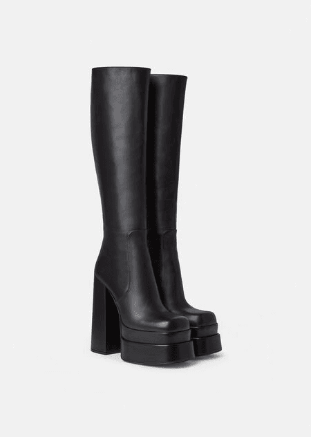 Black archive platform boots