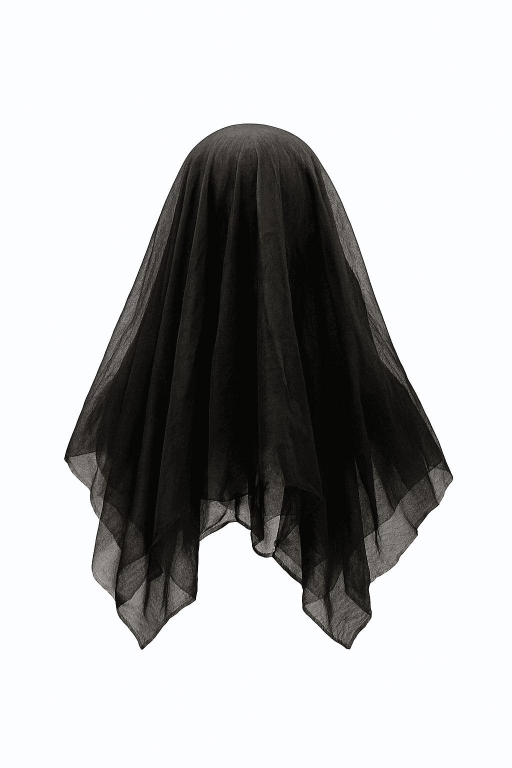 Black gothic bridal veil