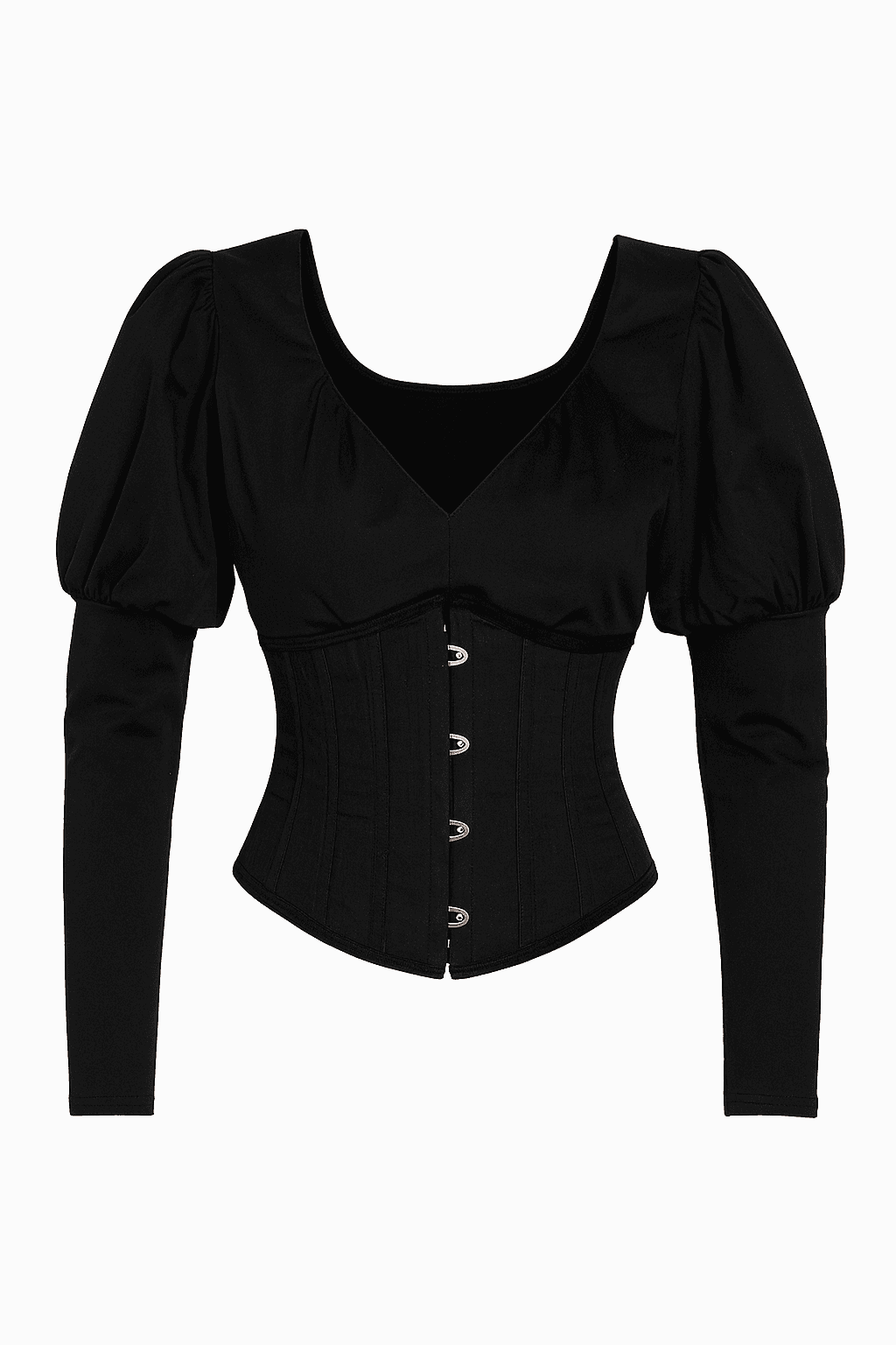 Structured black chaos corset top
